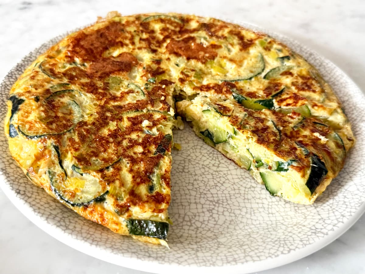 Zucchini and Leek Tortilla
